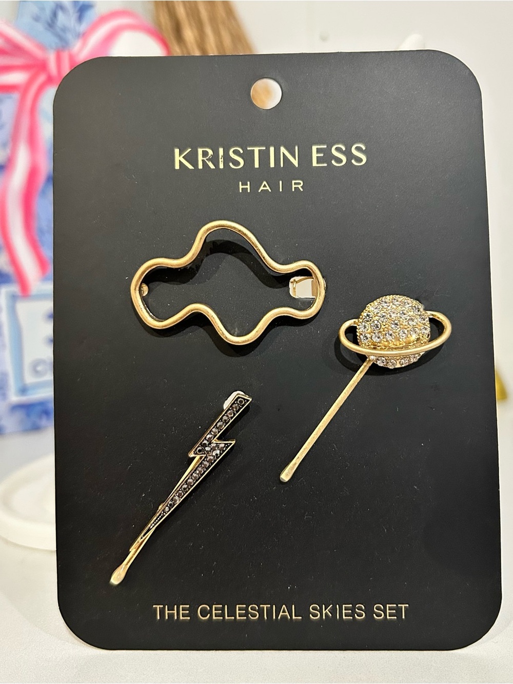 Kristin Ess Gold Celestial Hair Clip Set
